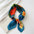 Women's Simple Style Color Block Satin Printing Silk Scarf