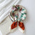 Women's Simple Style Color Block Satin Printing Silk Scarf