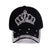 Women's Simple Style Crown Rhinestone Flat Eaves Baseball Cap