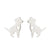 Women's Simple Style Dog Cat Stainless Steel No Inlaid Ear Studs Plating Stainless Steel Earrings