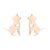 Women's Simple Style Dog Cat Stainless Steel No Inlaid Ear Studs Plating Stainless Steel Earrings