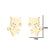 Women's Simple Style Dog Cat Stainless Steel No Inlaid Ear Studs Plating Stainless Steel Earrings