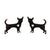 Women's Simple Style Dog Cat Stainless Steel No Inlaid Ear Studs Plating Stainless Steel Earrings