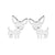 Women's Simple Style Dog Cat Stainless Steel No Inlaid Ear Studs Plating Stainless Steel Earrings