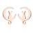 Women's Simple Style Dog Cat Stainless Steel No Inlaid Ear Studs Plating Stainless Steel Earrings