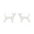 Women's Simple Style Dog Cat Stainless Steel No Inlaid Ear Studs Plating Stainless Steel Earrings