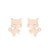 Women's Simple Style Dog Cat Stainless Steel No Inlaid Ear Studs Plating Stainless Steel Earrings