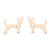 Women's Simple Style Dog Cat Stainless Steel No Inlaid Ear Studs Plating Stainless Steel Earrings