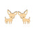 Women's Simple Style Dog Cat Stainless Steel No Inlaid Ear Studs Plating Stainless Steel Earrings