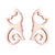 Women's Simple Style Dog Cat Stainless Steel No Inlaid Ear Studs Plating Stainless Steel Earrings