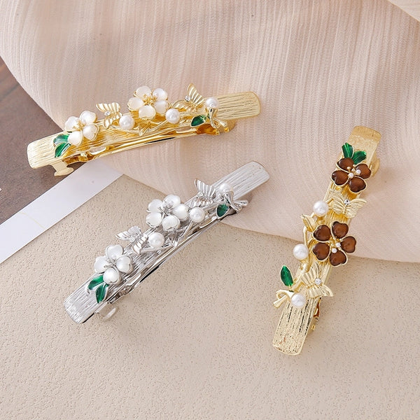 Women's Simple Style Flower Alloy Plating Floral Flowers Hair Clip