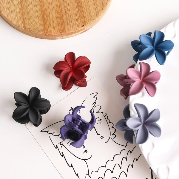 Women's Simple Style Flower Plastic Resin Hair Claws