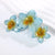 Women's Simple Style Flower Plastic Stoving Varnish Hair Claws