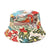 Women's Simple Style Flower Printing Flat Eaves Bucket Hat