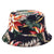 Women's Simple Style Flower Printing Flat Eaves Bucket Hat