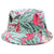 Women's Simple Style Flower Printing Flat Eaves Bucket Hat