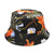 Women's Simple Style Flower Printing Flat Eaves Bucket Hat