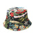 Women's Simple Style Flower Printing Flat Eaves Bucket Hat