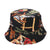 Women's Simple Style Flower Printing Flat Eaves Bucket Hat