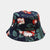 Women's Simple Style Flower Printing Flat Eaves Bucket Hat