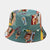 Women's Simple Style Flower Printing Flat Eaves Bucket Hat