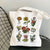 Women's Simple Style Flower Shopping Bags