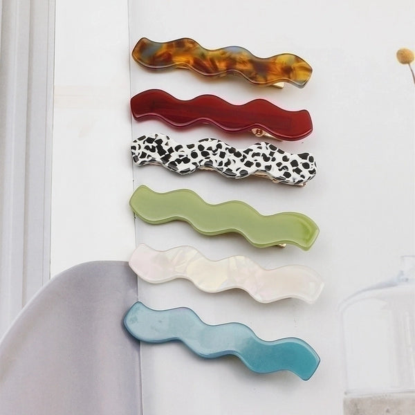 Women's Simple Style Geometric Acetic Acid Sheets Hair Clip