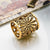 Women's Simple Style Geometric Alloy Enamel Pearl Hollow Out Scarf Ring