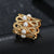 Women's Simple Style Geometric Alloy Enamel Pearl Hollow Out Scarf Ring