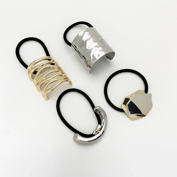 Women's Simple Style Geometric Alloy Plating Hair Tie