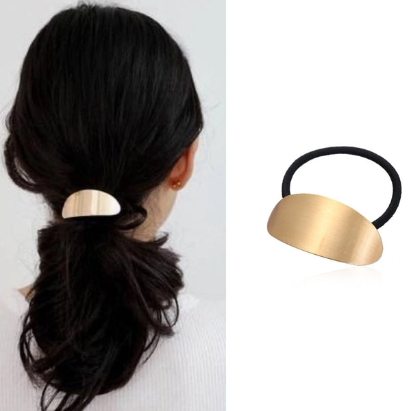 Women's Simple Style Geometric Alloy Plating Hair Tie