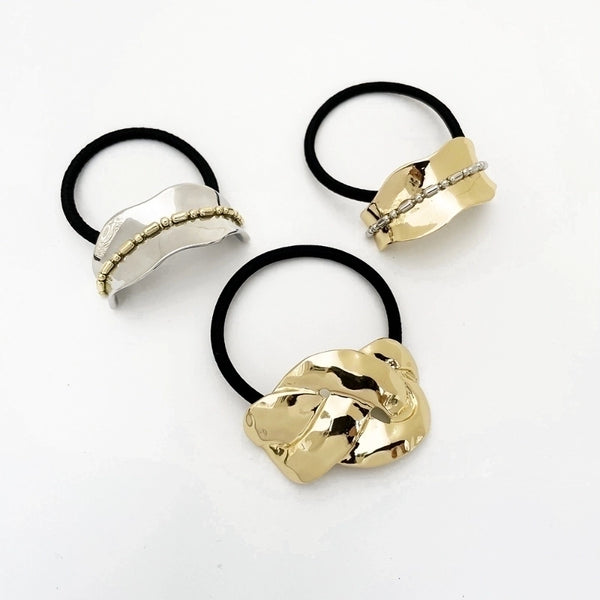 Women's Simple Style Geometric Alloy Plating Hair Tie