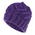 Women's Simple Style Geometric Stripe Flat Eaves Wool Cap