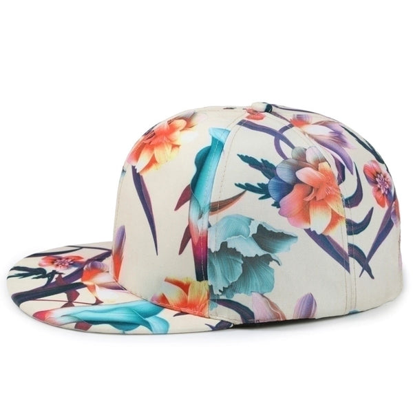 Women's Minimalist Heart Shape Feather Flower Flat Eaves Baseball Cap