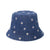 Women's Simple Style Heart Shape Flower Embroidery Flat Eaves Bucket Hat