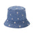 Women's Simple Style Heart Shape Flower Embroidery Flat Eaves Bucket Hat