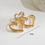 Women's Simple Style Heart Shape Flower Shell Alloy Hair Claws