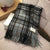 Women's Simple Style Houndstooth Imitation Cashmere Tassel Scarf