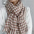 Women's Simple Style Houndstooth Imitation Cashmere Tassel Scarf