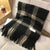 Women's Simple Style Houndstooth Imitation Cashmere Tassel Scarf