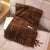 Women's Simple Style Houndstooth Imitation Cashmere Tassel Scarf