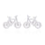 Women's Simple Style Korean Style Geometric Stainless Steel No Inlaid Ear Studs Stainless Steel Earrings