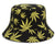 Women's Simple Style Leaves Printing Wide Eaves Bucket Hat