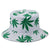 Women's Minimalist Leaves Printing Wide Eaves Bucket Hat