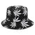 Women's Simple Style Leaves Printing Wide Eaves Bucket Hat