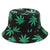 Women's Simple Style Leaves Printing Wide Eaves Bucket Hat