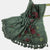 Women's Simple Style Leaves Solid Color Flower Cotton And Linen Embroidery Tassel Scarf Shawl