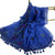 Women's Simple Style Leaves Solid Color Flower Cotton And Linen Embroidery Tassel Scarf Shawl