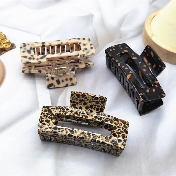 Women's Simple Style Leopard Acetic Acid Sheets Hair Claws