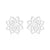 Women's Simple Style Lotus Stainless Steel No Inlaid Earrings Ear Studs Stainless Steel Earrings